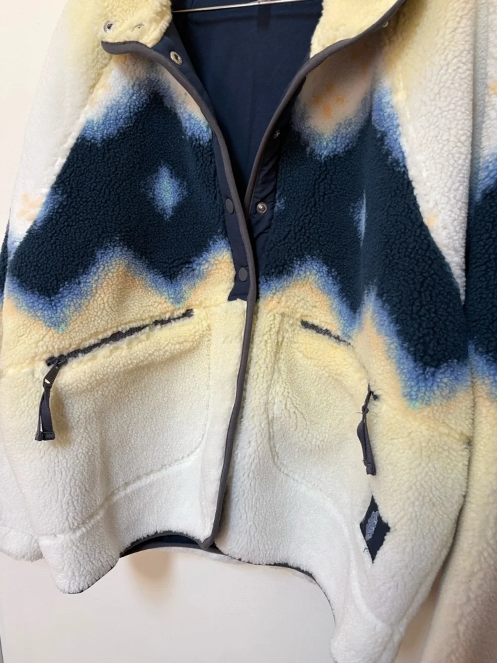 NWOT Free People FP Movement Hit The Slopes Fleece Printed Jacket Size Large